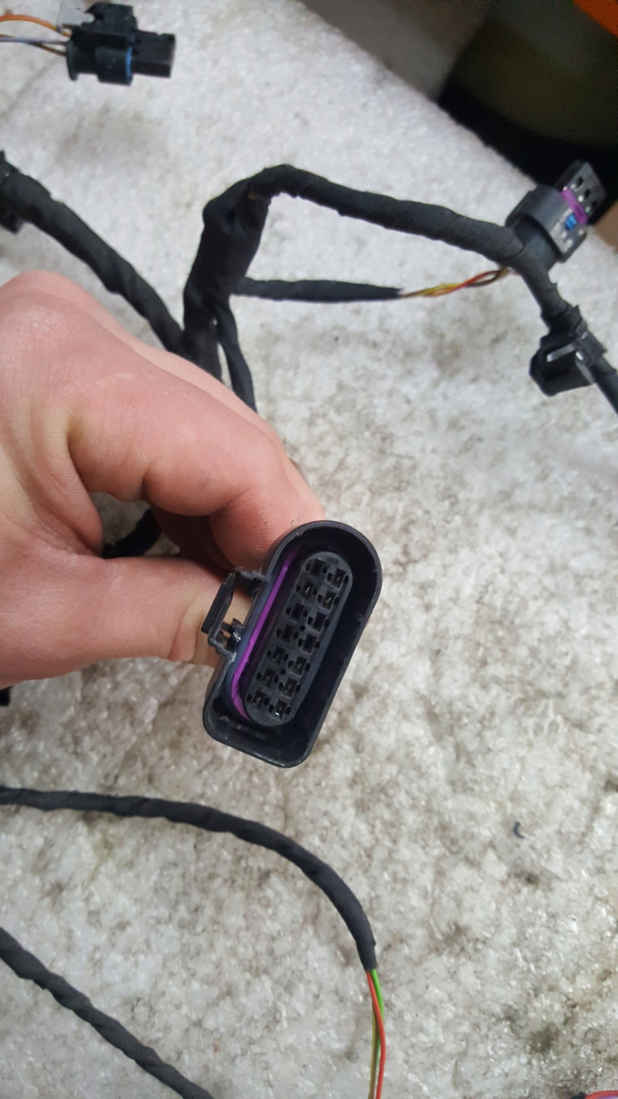 Wiązka instalacja PDC zderzaka tylnego SKODA KAROQ 57A971104Q demontaż