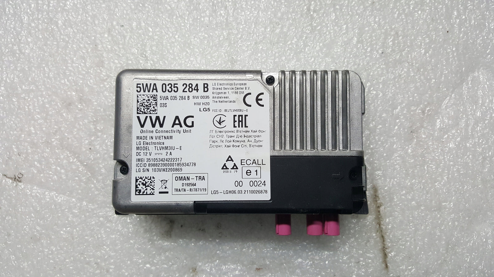 Moduł usług ON LINE VW AUDI SEAT SKODA 5WA035284B