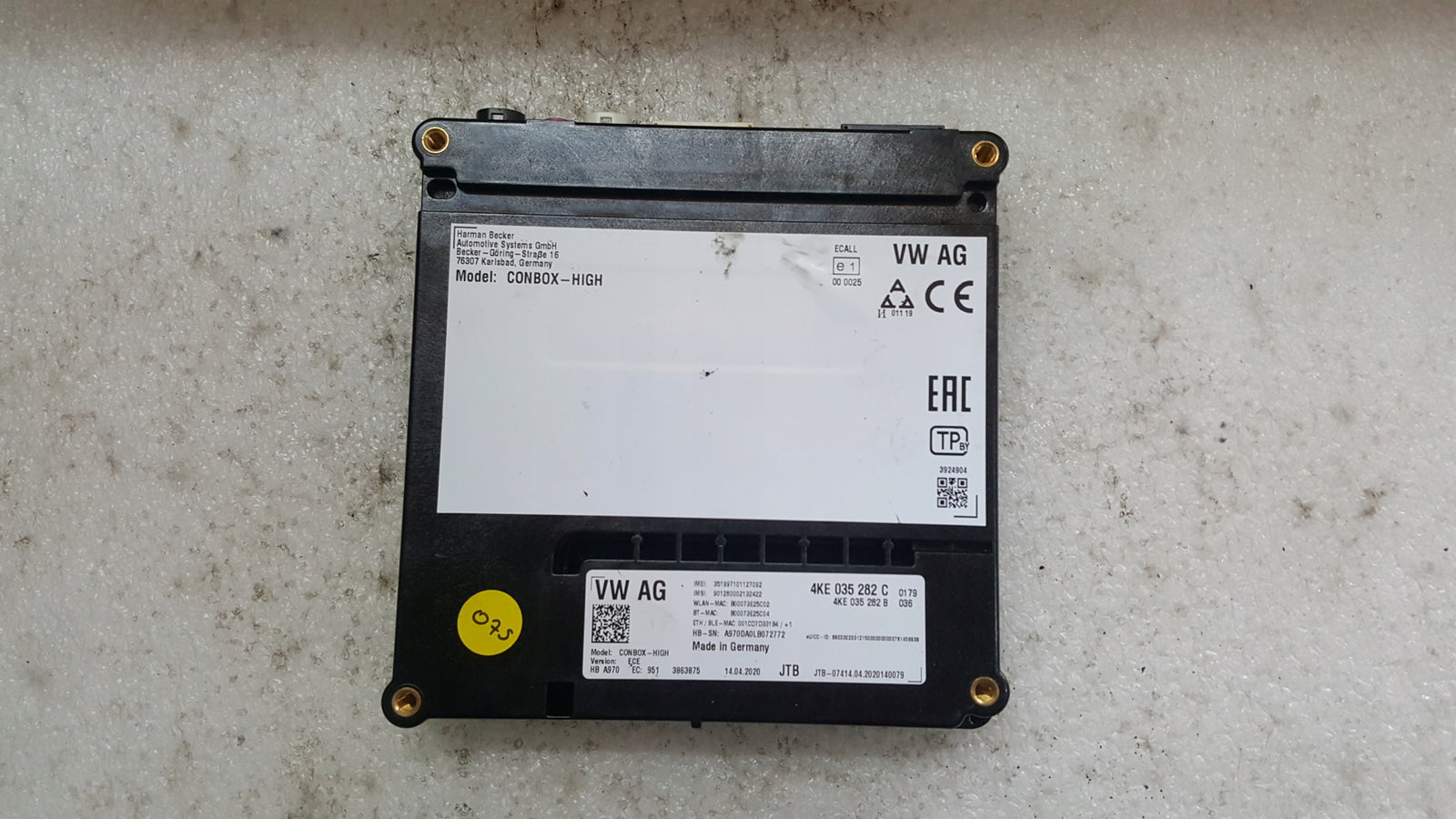 Sterownik moduł SOS-- AUDI A4 (B9) A5 RS4 RS5 4KE035282C demontaż