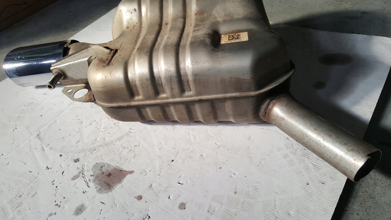 Tłumik końcowy AUDI A6 C7 4G0253611M demontaż
