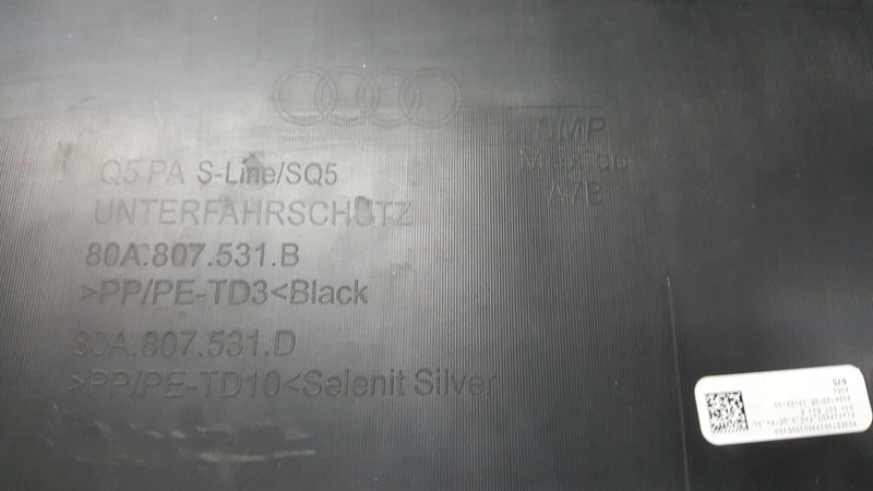 Dokładka spoiler zderzaka przedniego AUDI Q5 SQ5 S-LINE 80A807531B demontaż