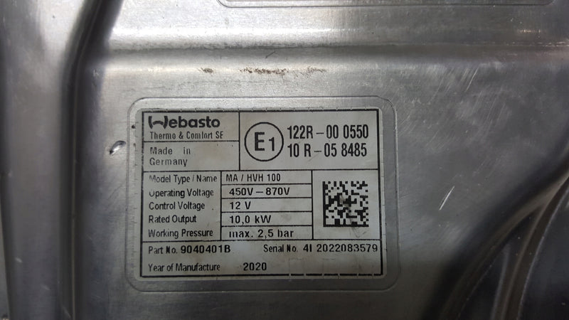 WEBASTO moduł grzewczy PORSCHE AUDI 9J1963507D demontaż