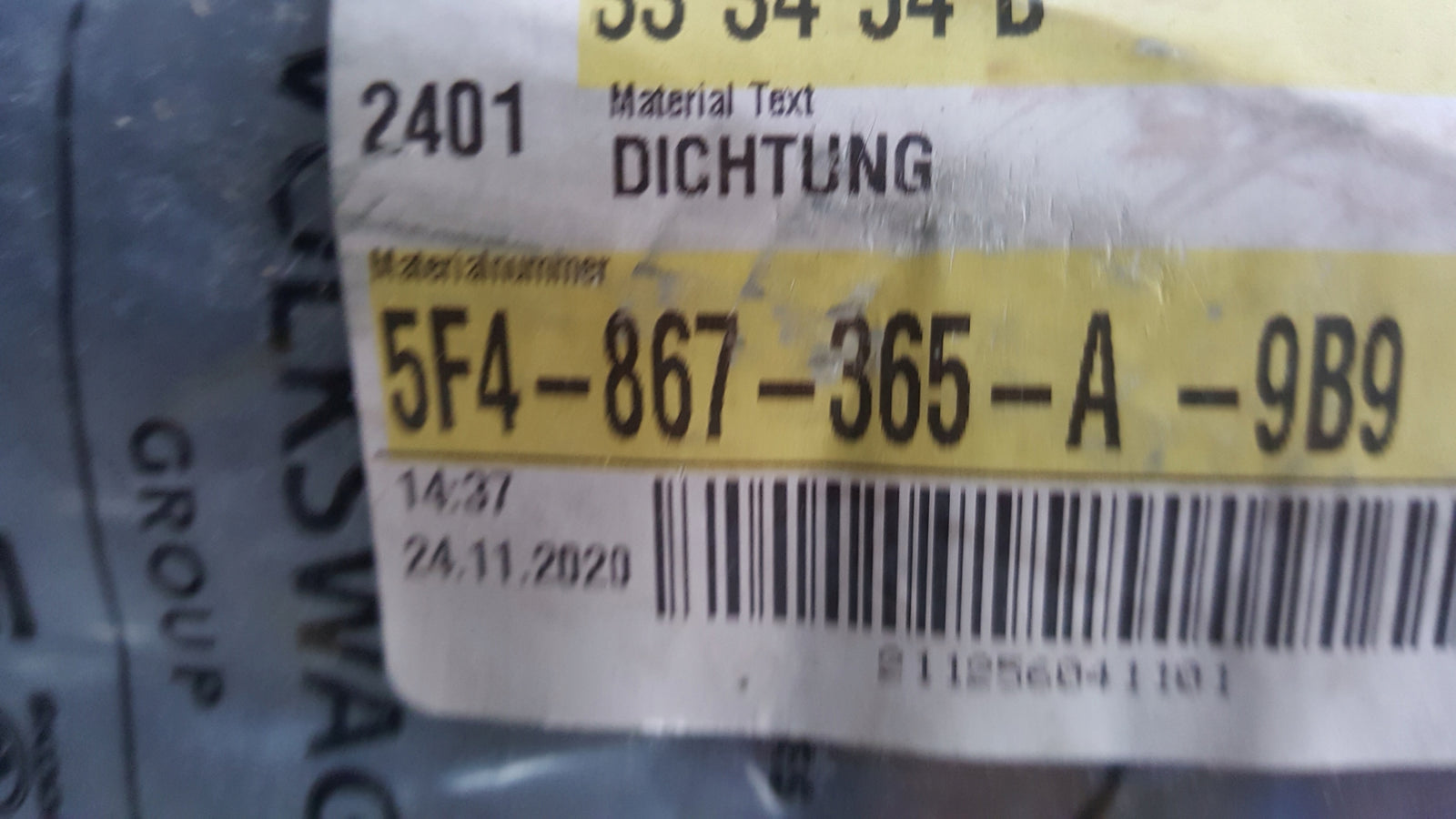 Uszczelka drzwi przednich 5F4867365A SEAT LEON III Nowa ORYGINALNA