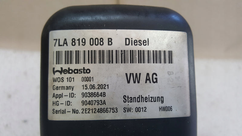 Piecyk Webasto TERMO TOP EVO diesel VW T6 7LA819008B demontaż