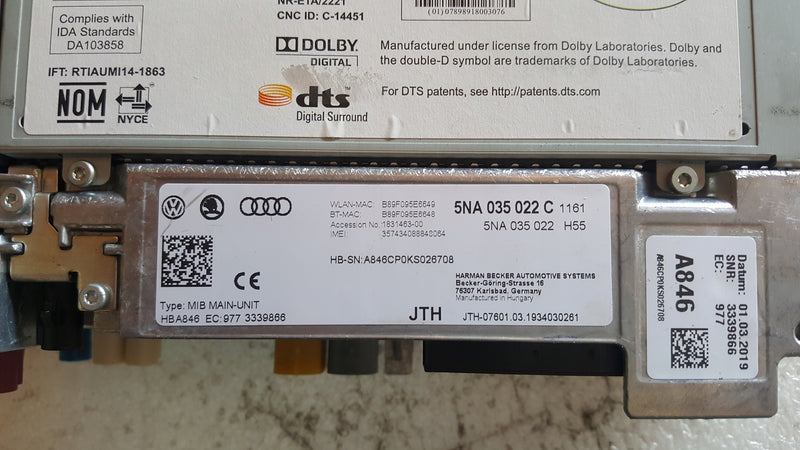 5NA035022C JEDNOSTKA MMI NAVI VW SKODA AUDI !