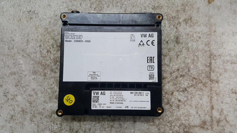 Sterownik moduł SOS-- AUDI A4 (B9) A5 RS4 RS5 4KE035282C demontaż