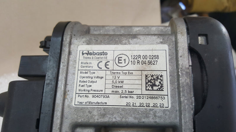 Piecyk Webasto TERMO TOP EVO diesel VW T6 7LA819008B demontaż