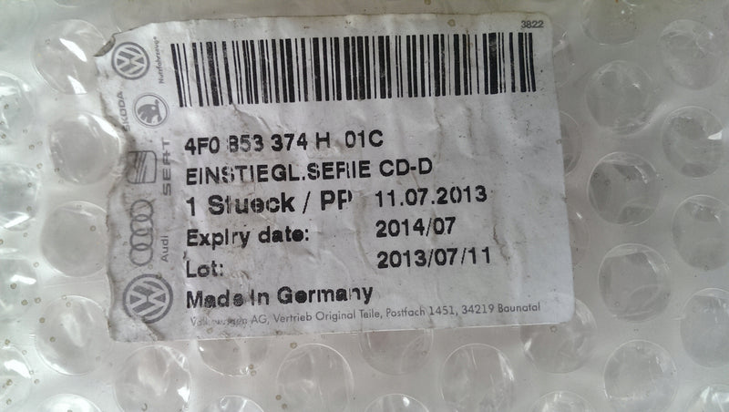 Listwa progowa prawy przód AUDI A6 C6 4F0853374H