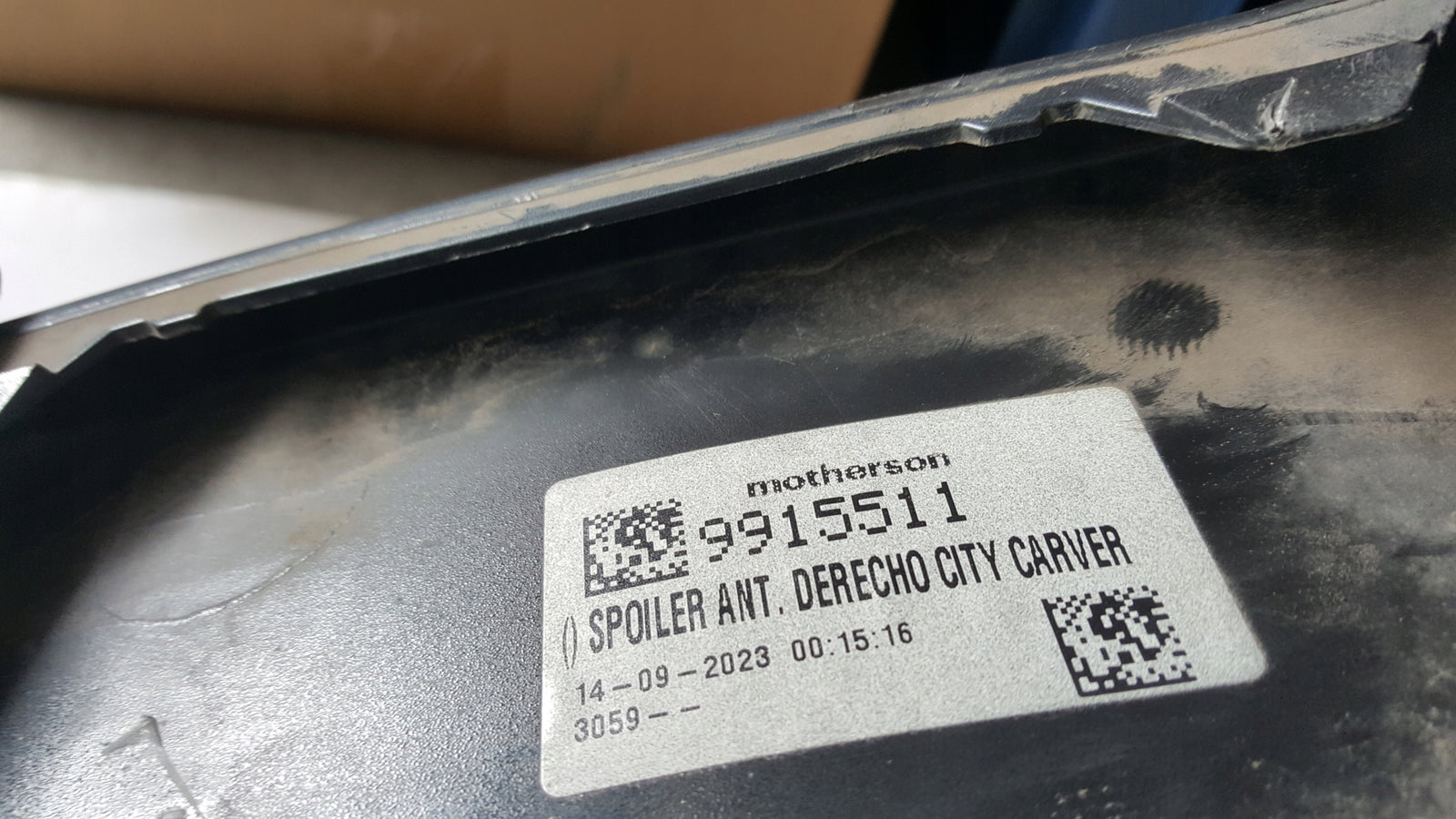 Narożnik listwa zderzaka prawy przód AUDI A1 82A807062B/C