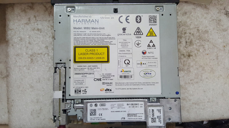 AUDI A3 8V1 NAWIGACJA MULTIMEDIA CZYTNIK MMI OEM 8V1035036E