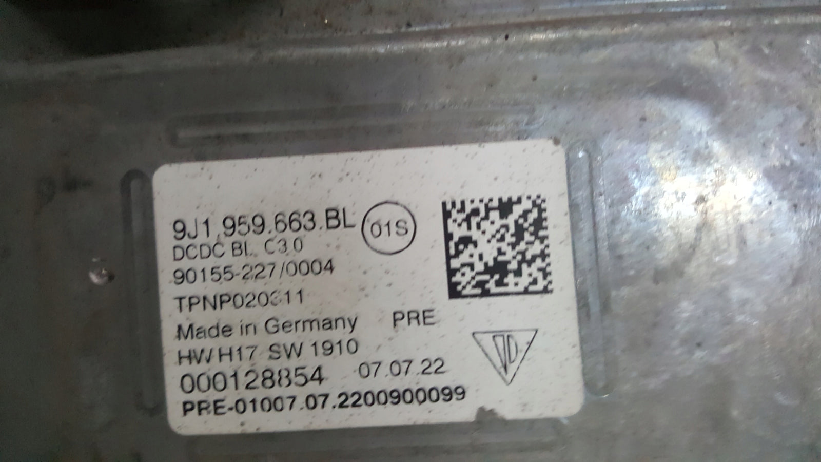 PRZETWORNICA NAPIĘCIA KONWERTER 9J1959663BL AUDI E-TRON PORSCHE TAYCAN