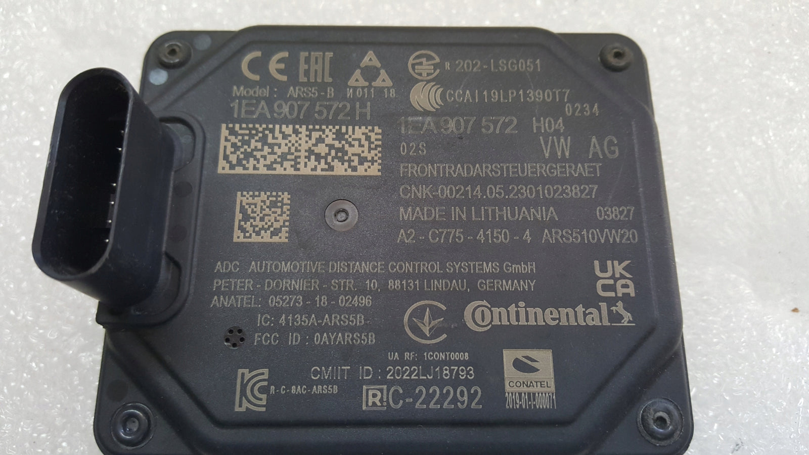 Radar distronic ACC-- VW AUDI SEAT SKODA 1EA907572H demontaż