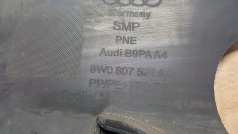 SPOILER ZDERZAKA TYLNEGO AUDI A4 B9 8W LIFT 2019-2024R 8W0807521AA
