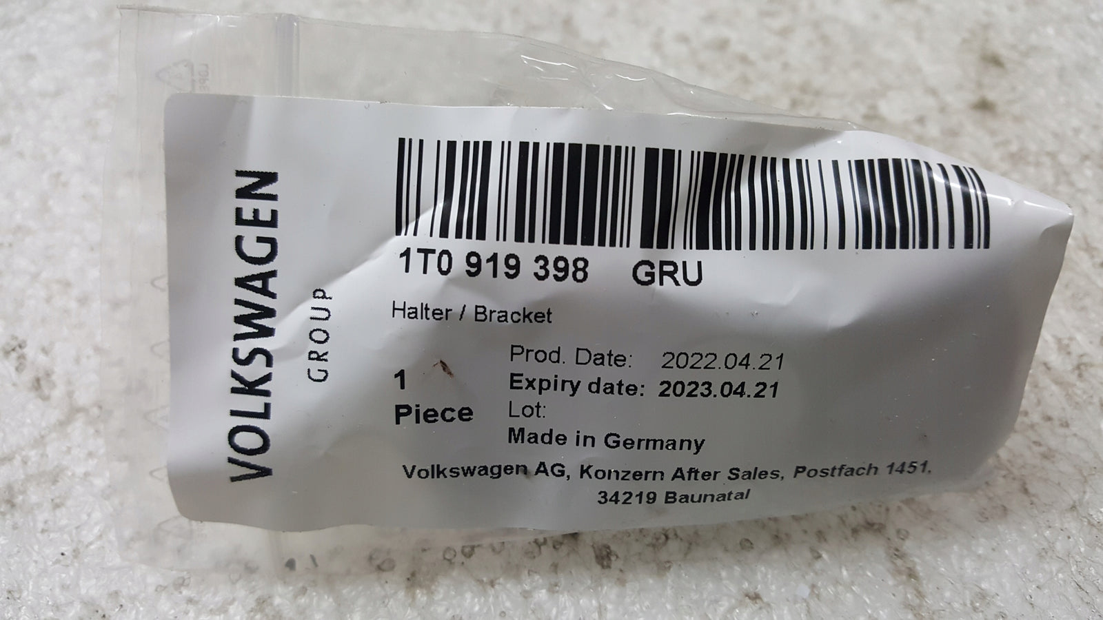 GNIAZDO MOCOWANIE CZUJNIKA PDC VW TOURAN CADDY 1T0919398