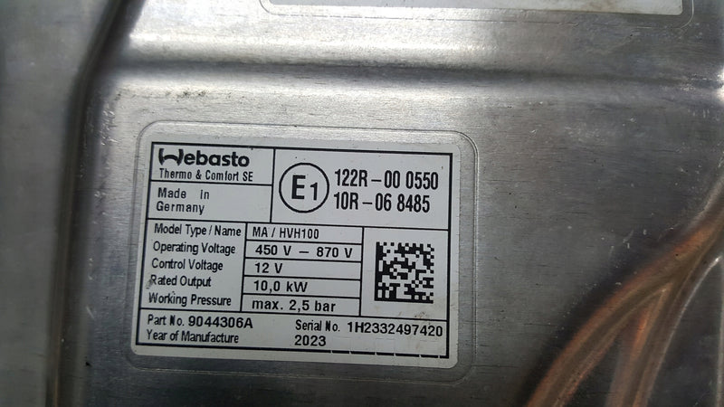 WEBASTO moduł grzewczy AUDI e-tron GT 9J1963507F