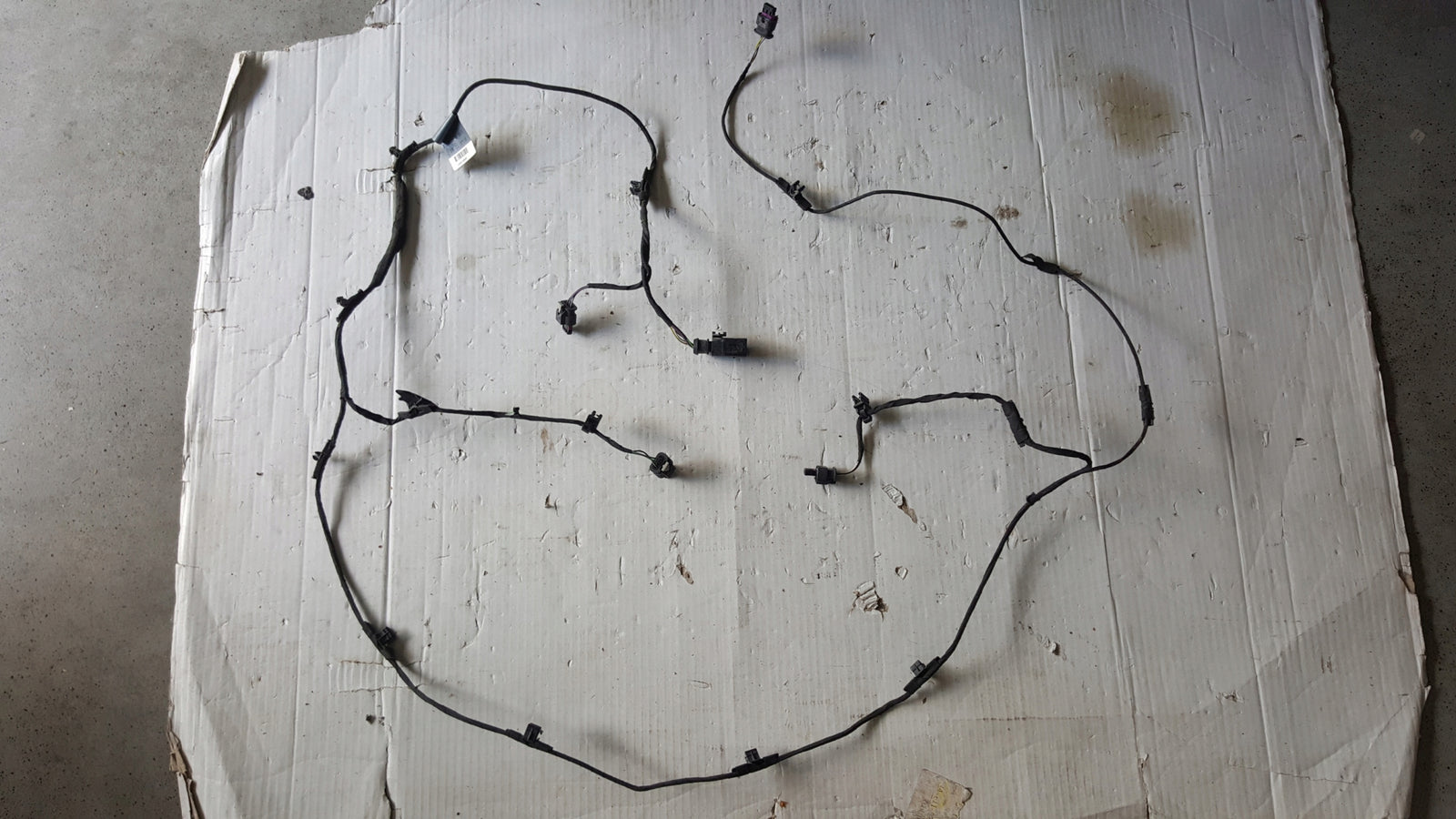 Wiązka instalacja PDC zderzaka przedniego AUDI A5 8W6971095H demontaż