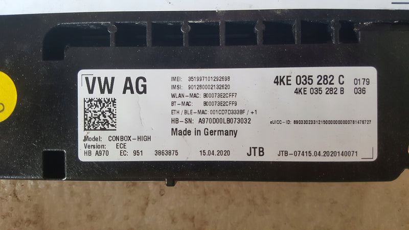 Sterownik moduł SOS-- AUDI A4 (B9) A5 RS4 RS5 4KE035282C demontaż