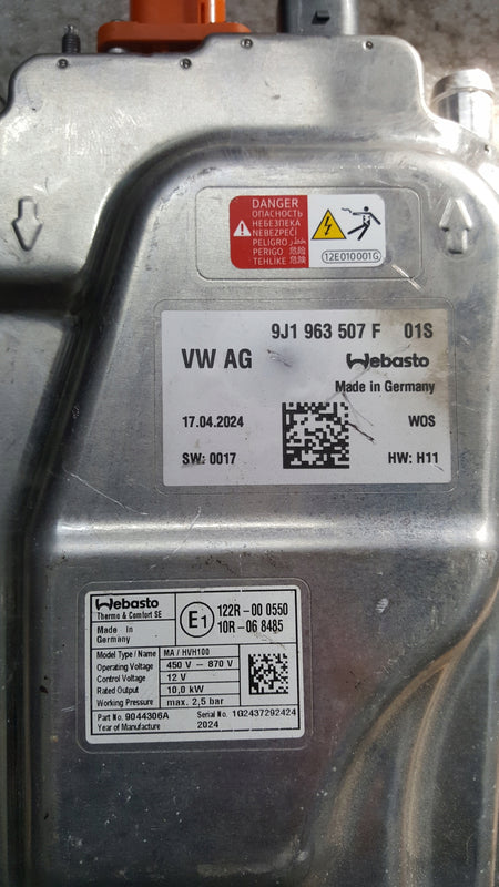 WEBASTO moduł grzewczy AUDI e-tron GT 9J1963507F