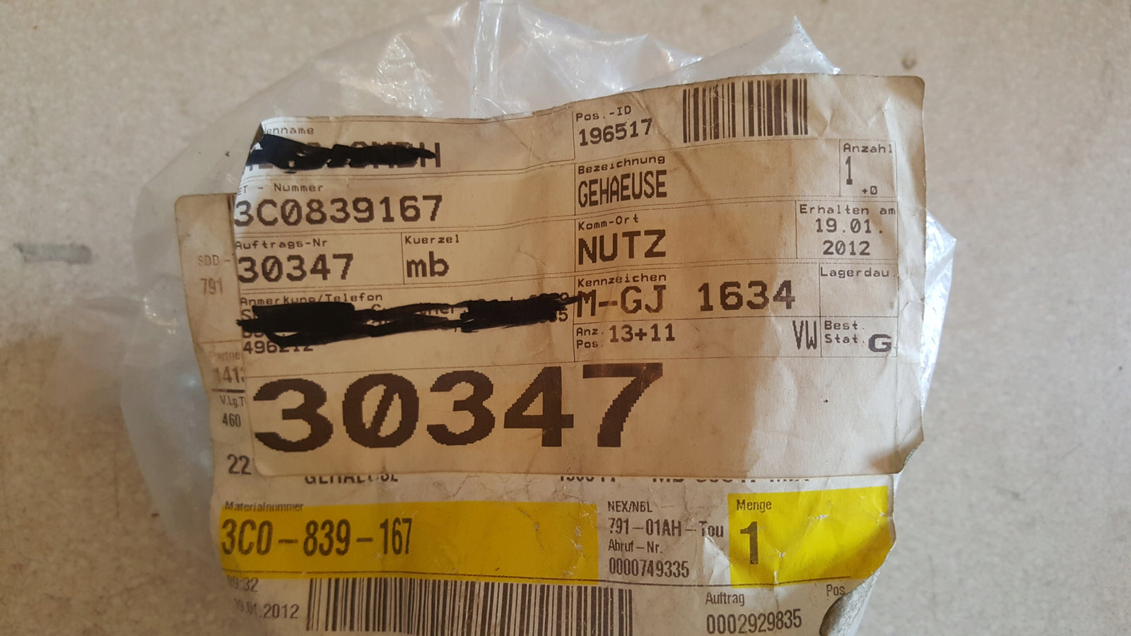 NOWA Obudowa klamki drzwi LEWYCH przód tył VW Passat B6 B7 CC 3C0839167
