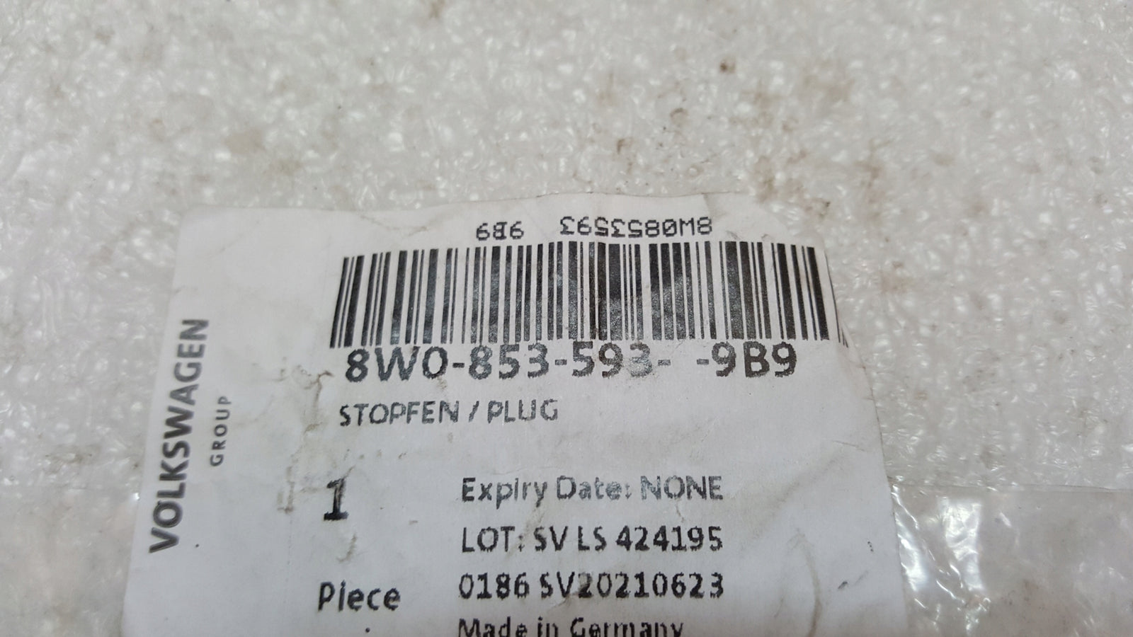 NOWA ORYGINALNA zaślepka kamery AUDI RS4 RS5 8W0853593