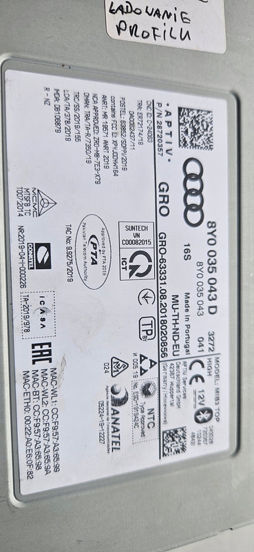 Sterownik nawigacja MMI MIB3 AUDI A3 8Y0035043D Q2 82A035043N