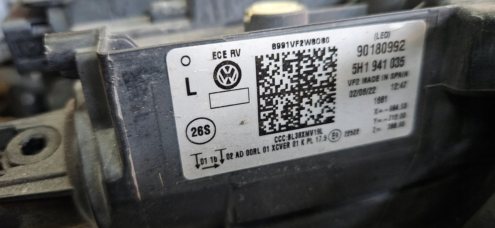 Le FUL LED IQ-LIGHT Vw Golf 8 5H1941035 2022r IDEAŁ demontaż