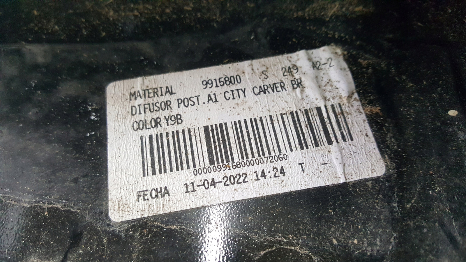 Dokładka spoiler zderzaka tył AUDI A1 82A807421C demontaż