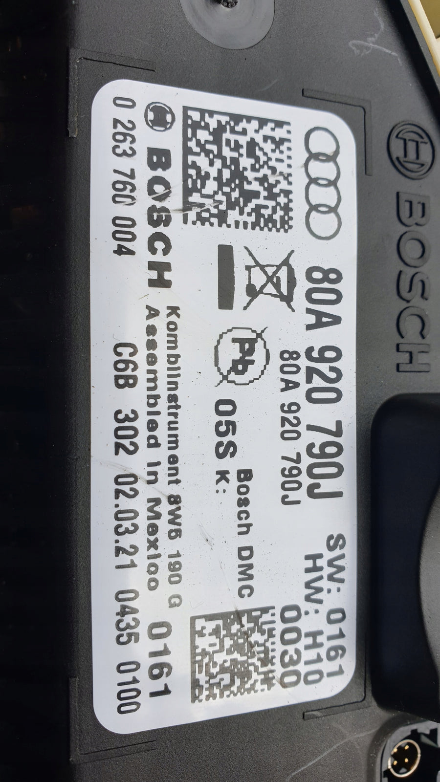 Licznik zegary virtual LCD AUDI Q5 80A920790 przebieg ok 56 000kmJ