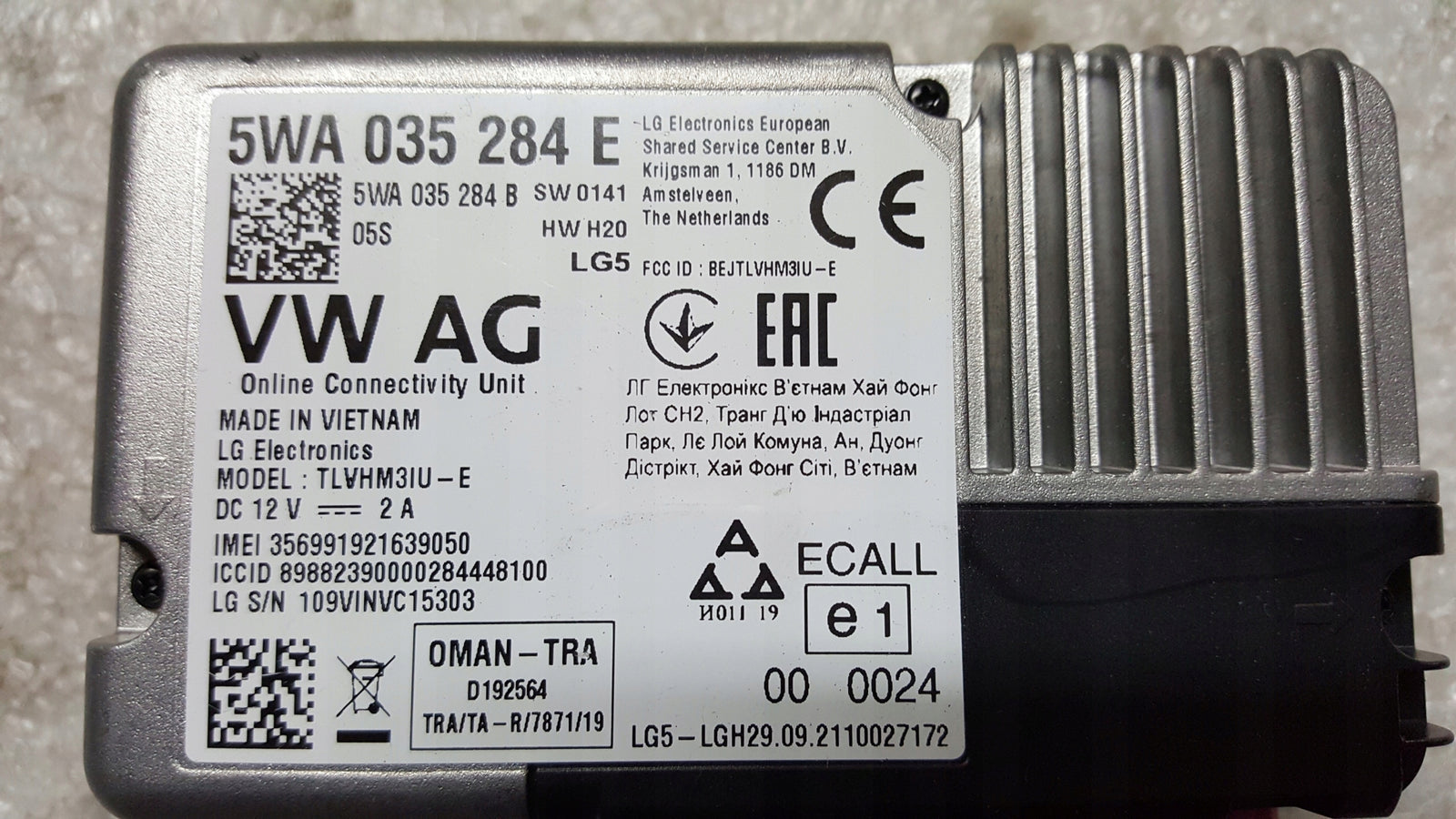 Moduł usług ON LINE VW AUDI SEAT SKODA 5WA035284E