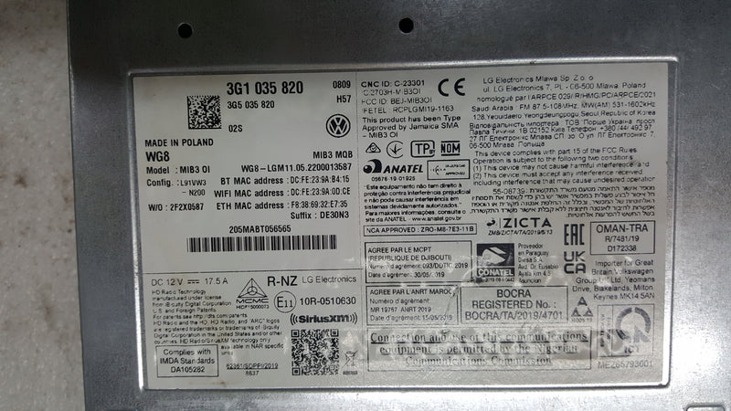 Nawigacja multimedia MMI MIB3 VW PASSAT 3G1035820