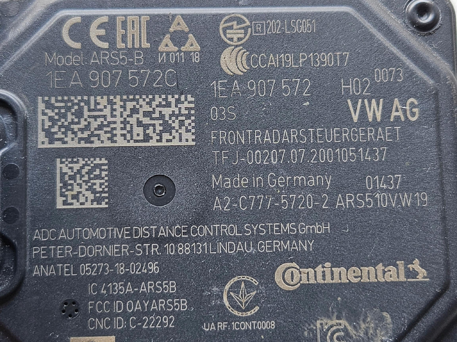 Radar distronic ACC VW AUDI 1EA907572C IDEAŁ