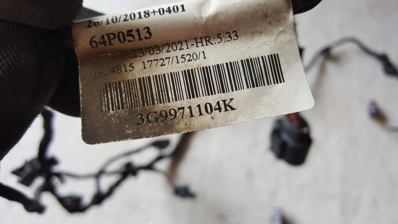 Wiązka PDC tył VW PASSAT B8 3G9971104K demontaż