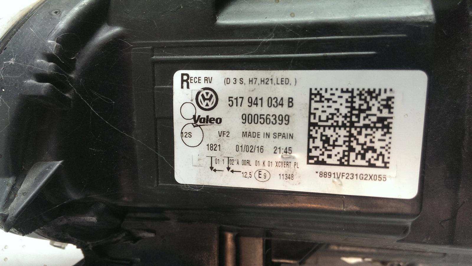 PR xenon LED Vw Sportsvan 517941034B 16r demontaż