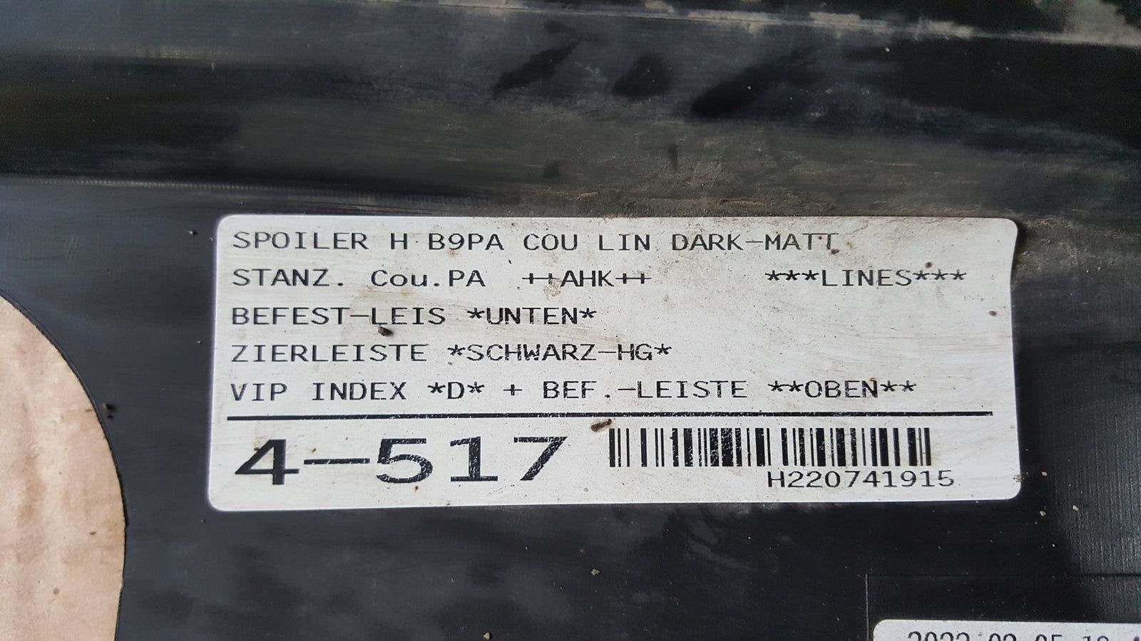 AUDI A5 8W6 LIFT S-LINE DYFUZOR SPOILER ZDERZAKA TYŁ 8W6807521AH