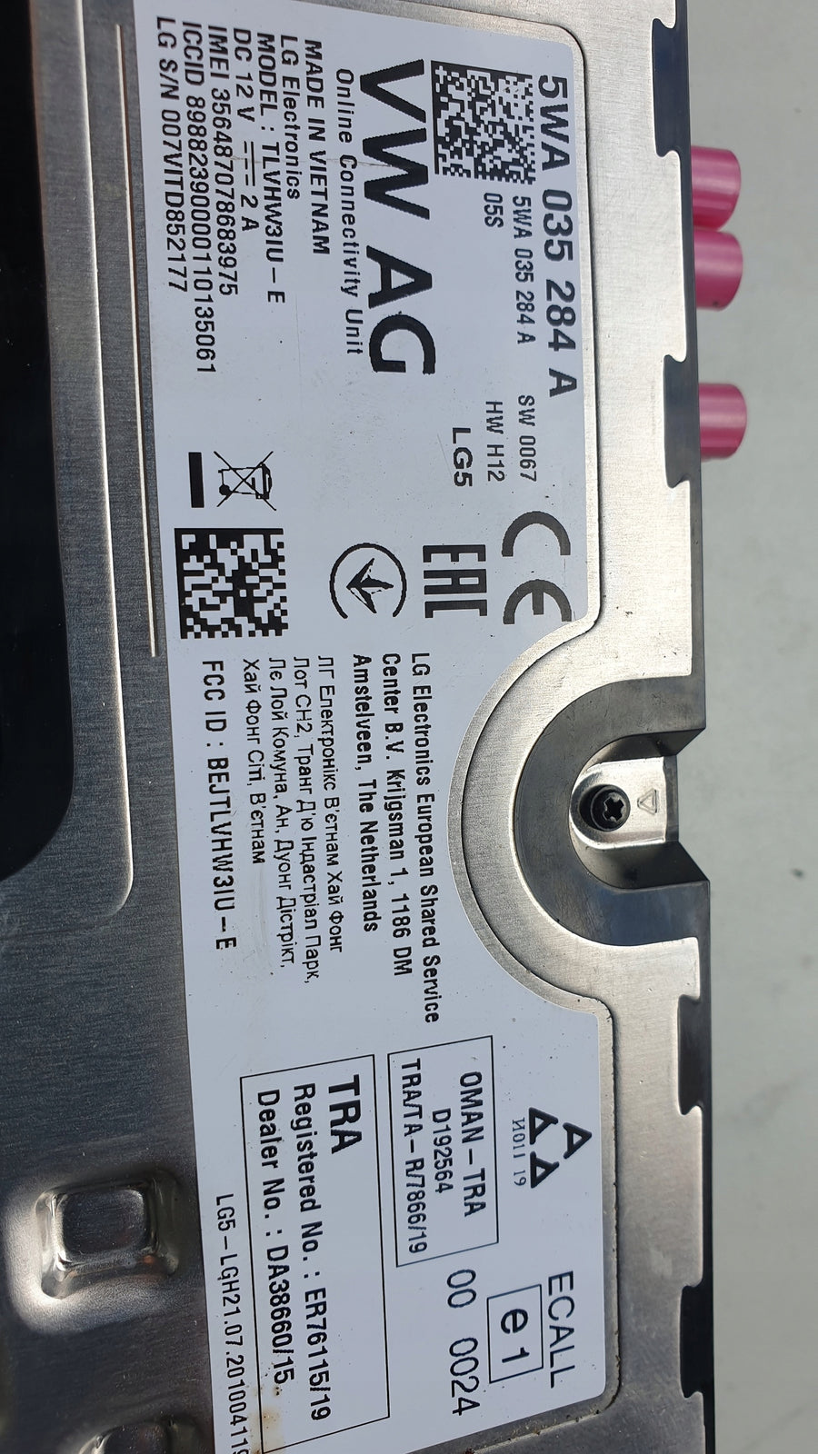 Sterownik usług online VW AUDI SKODA 5WA035284A