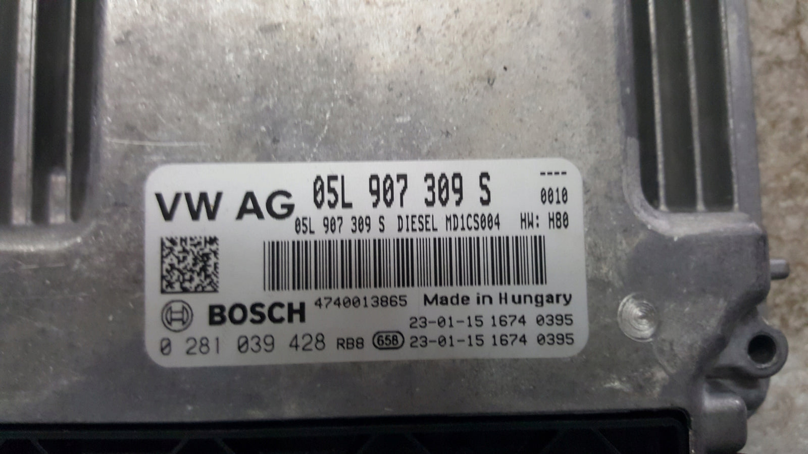 KOMPUTER STEROWNIK SILNIKA 05L907309S 0281039428 AUDI A4 B9 2.0 TDI 23R