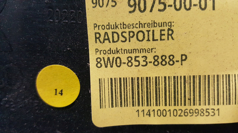 AUDI A4 B9 8W SPOJLER NADKOLE DOKŁADKA PRZÓD PRAWY 8W0853888L 8W0853888P