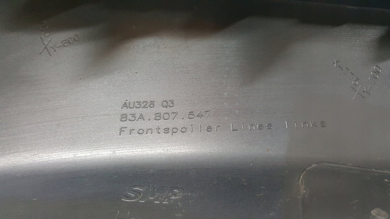 Spoiler dokładka zderzaka lewy przód AUDI Q3 83A807547 demontaż
