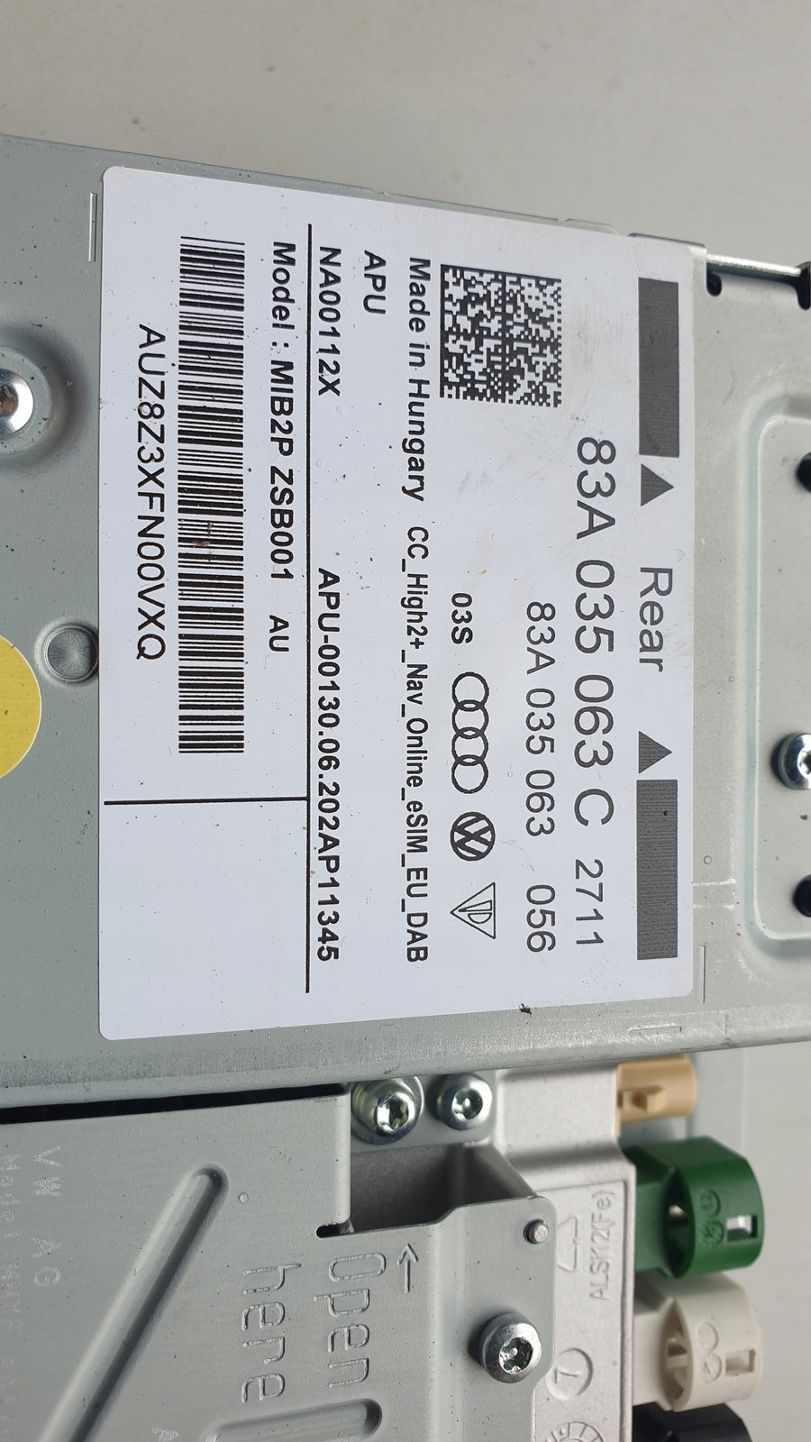 Czytnik MULTIMEDIA Virtual MMI AUDI Q3 83A035063C