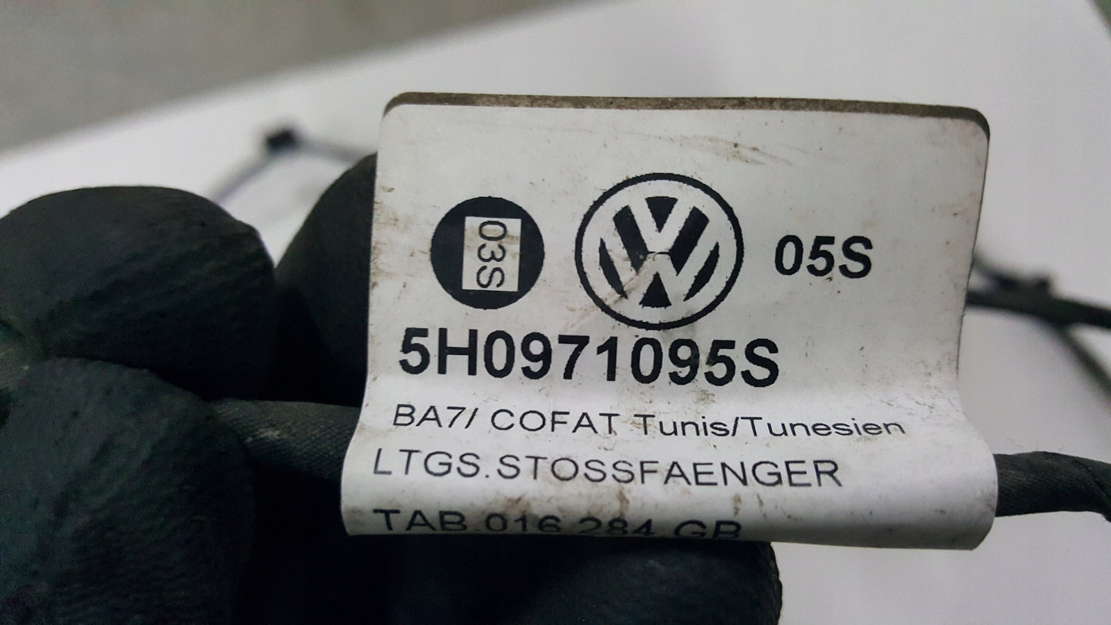 Wiązka instalacja PDC zderzaka przedniego VW GOLF VIII 5H0971095S demontaż