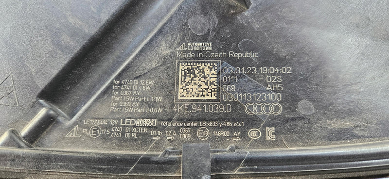 LE FUL LED AUDI E-TRON 4KE941039D IDEAŁ! Demontaż