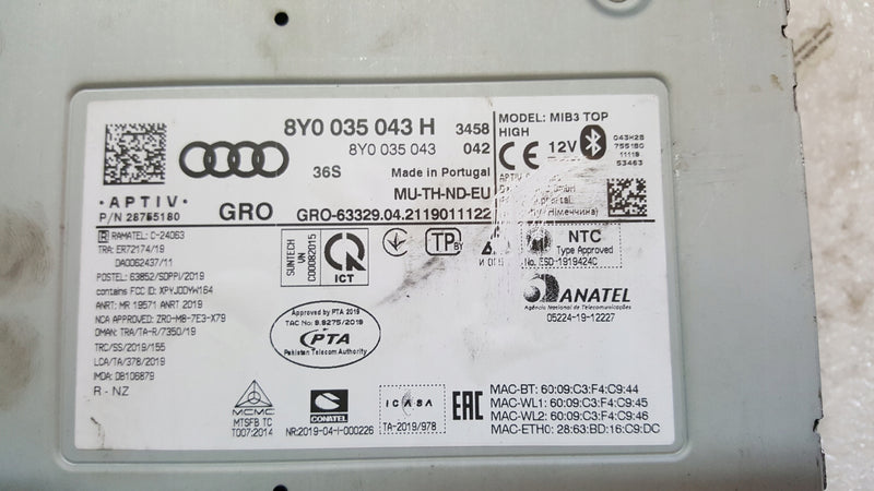 Sterownik nawigacja MMI MIB3 AUDI A3 8Y0035043H