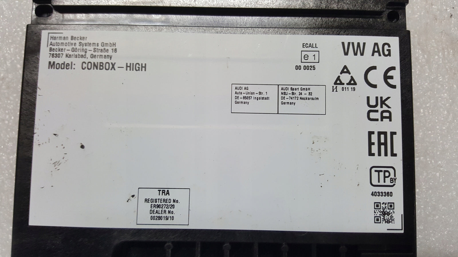 Sterownik moduł SOS AUDI 4KE035282H demontaż