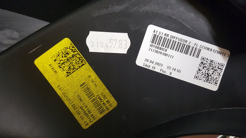 NOWA ORYGINALNA dokładka spoiler zderzaka tył AUDI A1/S1 8XA807421