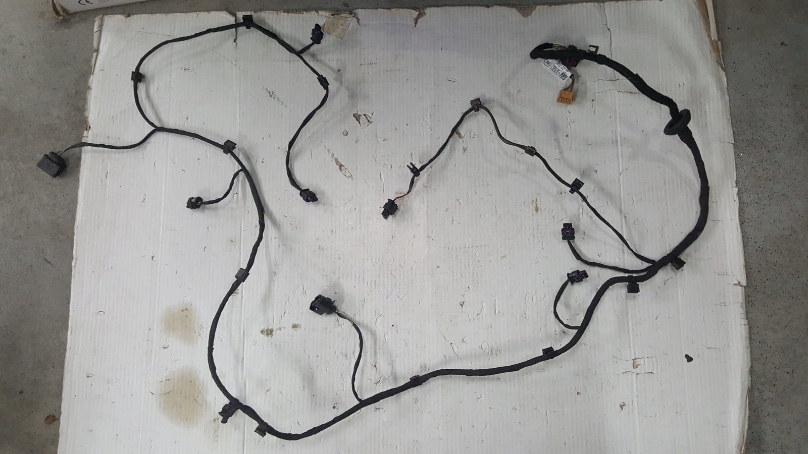 Wiązka czujników PDC zderzaka tylnego AUDI Q7 4M0971104CB demontaż