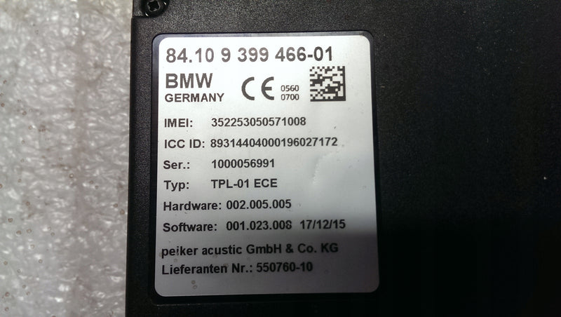Moduł bluetooth TELEMATIC MINI F54 F55 F56 9399466