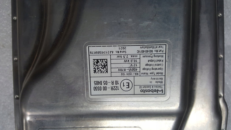 WEBASTO moduł grzewczy PORSCHE TAYCAN AUDI E-TRON GT 9J1963507E