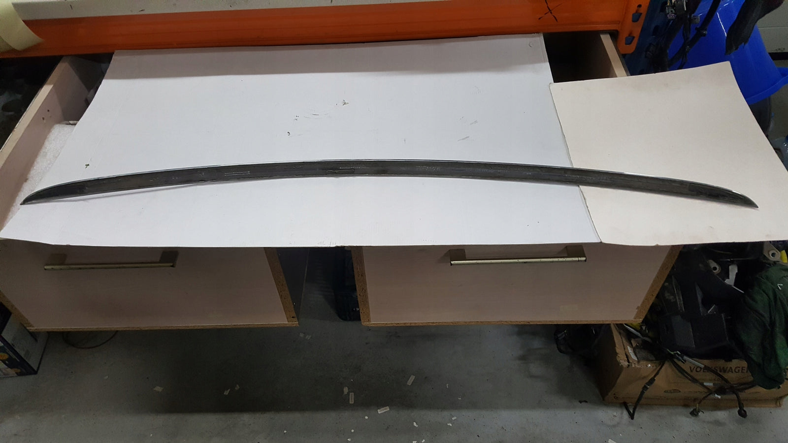 Listwa chrom klapy bagażnika AUDI A6 (C7) kombi lift 4G9853927 demontaż