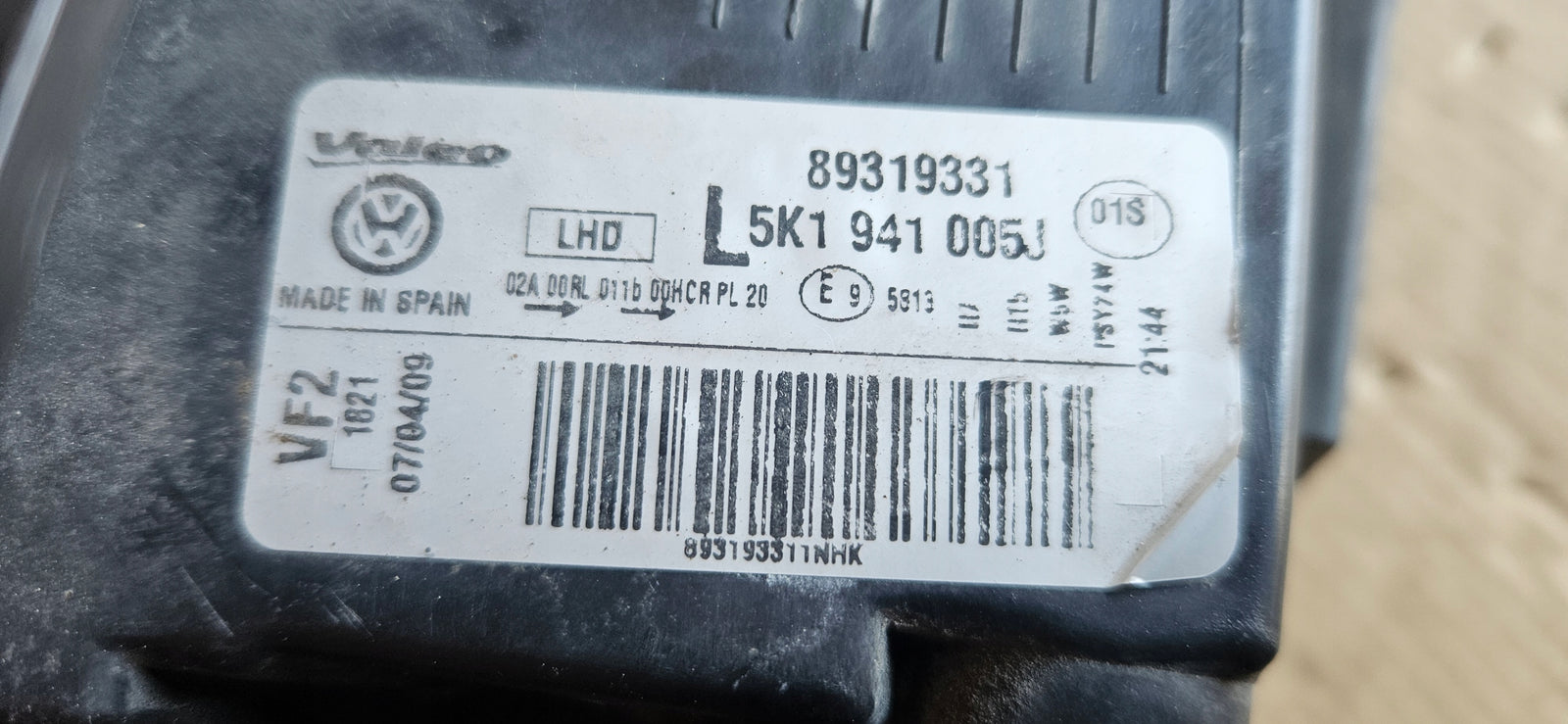 Le reflektor Vw Golf 6 5K1941005j 2009r IDEAŁ