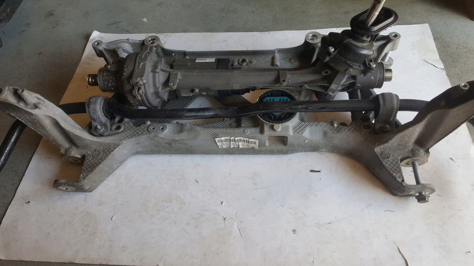 Wózek sanki kołyska VW AUDI SEAT SKODA 3Q0199369E z maglownicą 5Q0910143C